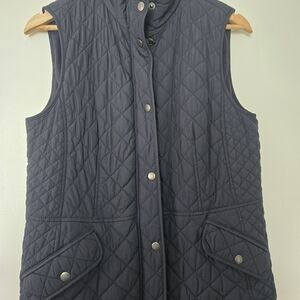 Talbots Navy Quilted Vest